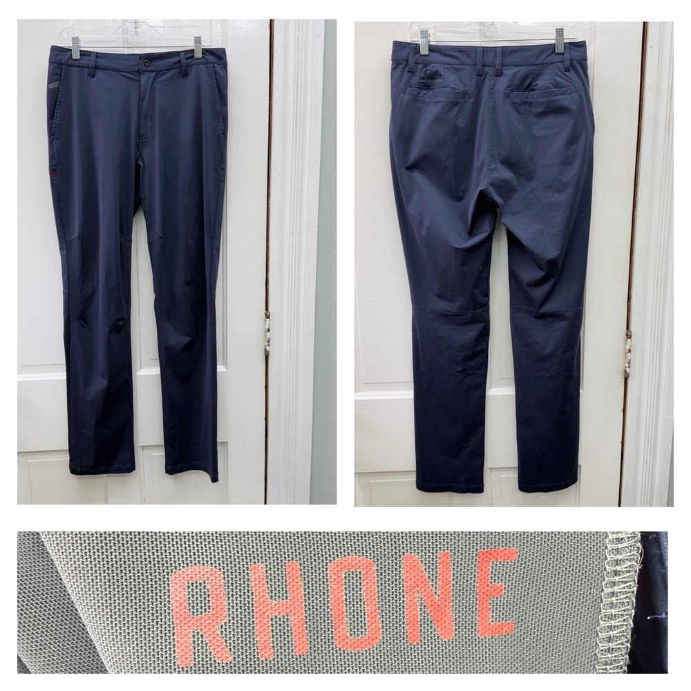 Rhone Commuter Navy Blue‎ Performance Golf Dress Pants Men's 31 x 31.5